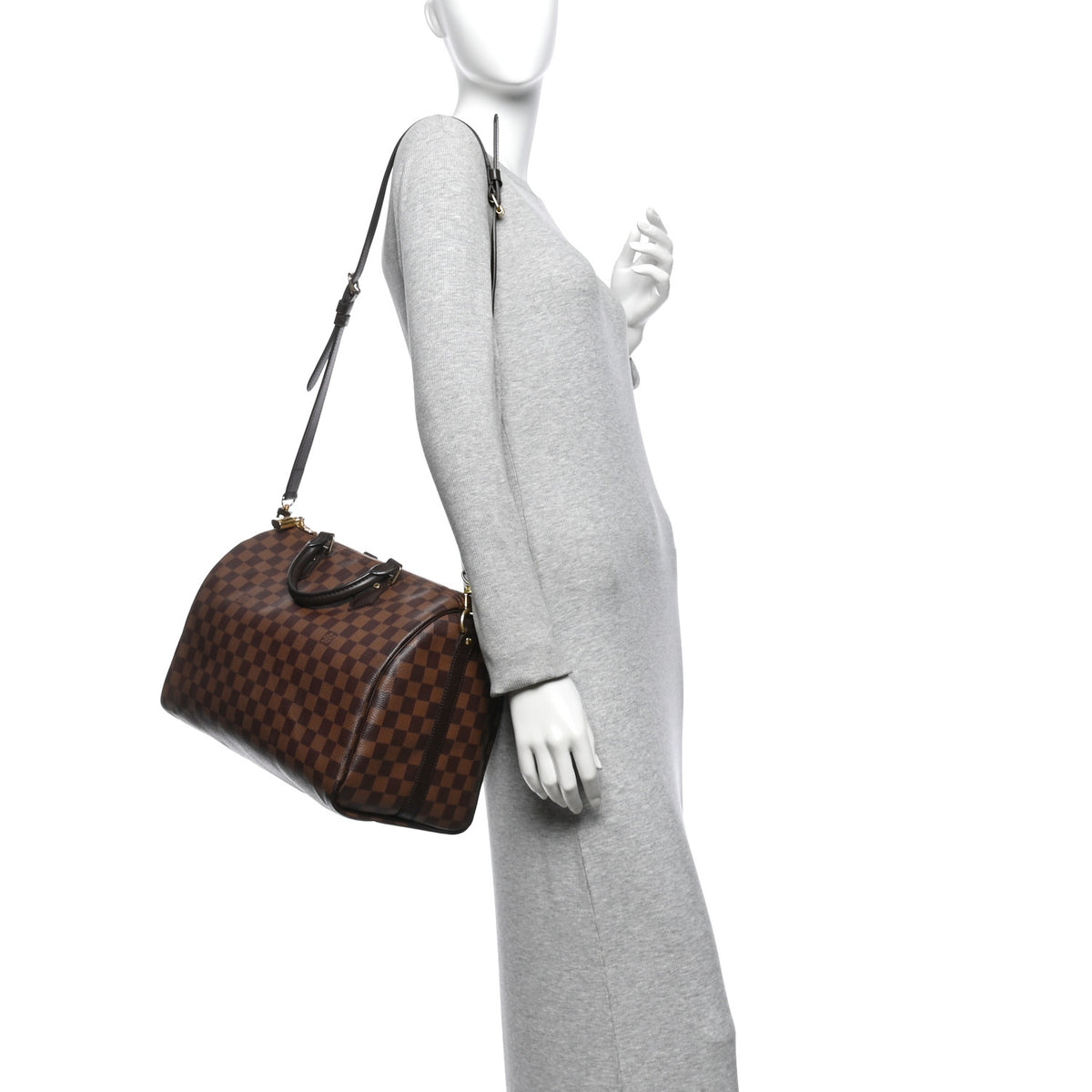 Louis Vuitton Damier Ebene Speedy Bandouliere 35 2 of 9