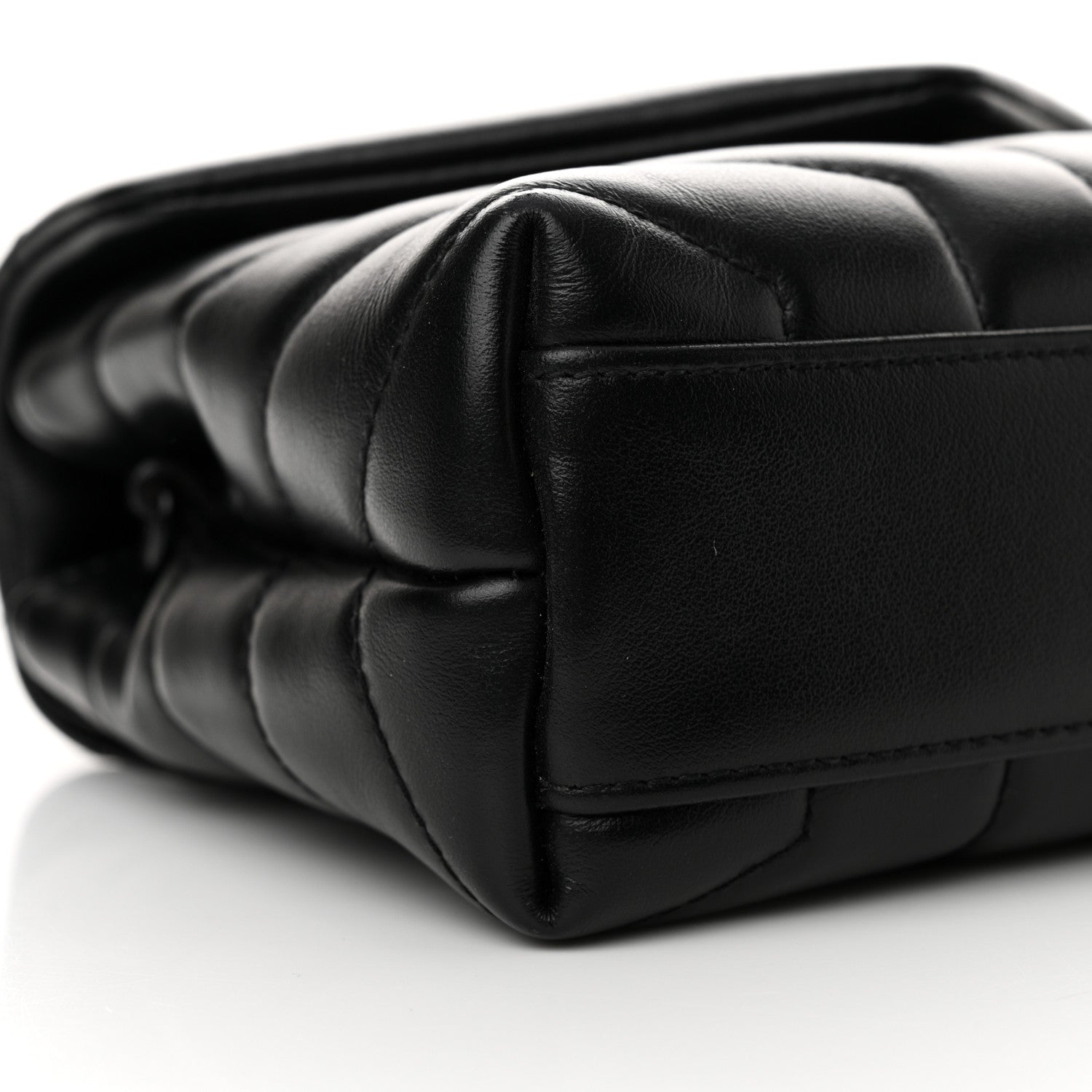 Saint Laurent Calfskin Y Quilted Monogram Monochrome Toy Loulou Crossbody Bag Black 9 of 15