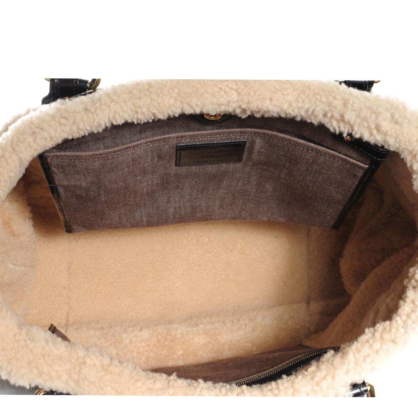 Patent Monogram Shearling Sac Thunder