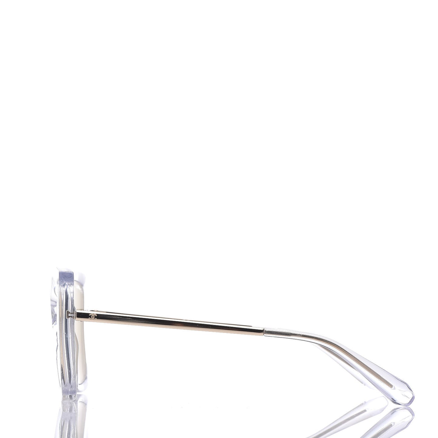 18K White Gold Mirror Square Sunglasses 6051 Gold
