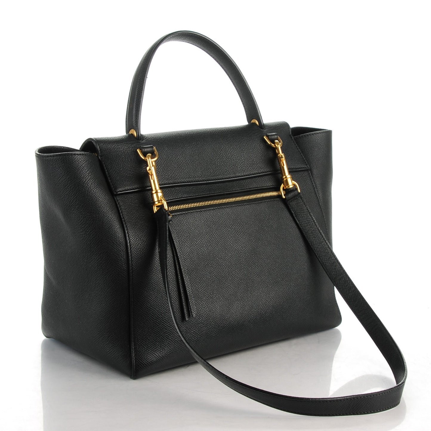 Grained Calfskin Mini Belt Bag Black
