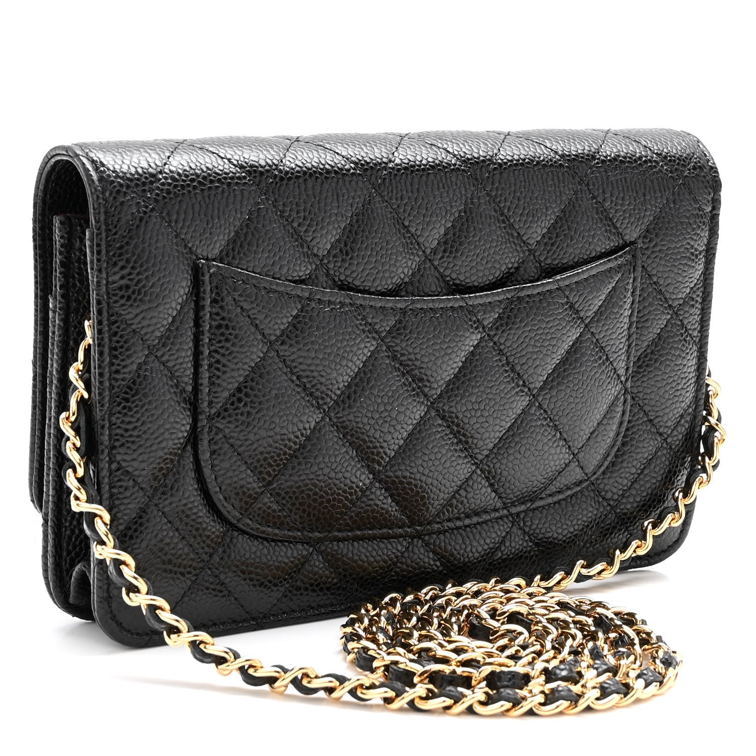 Chanel Caviar Quilted Wallet on Chain WOC Black 3 of 11