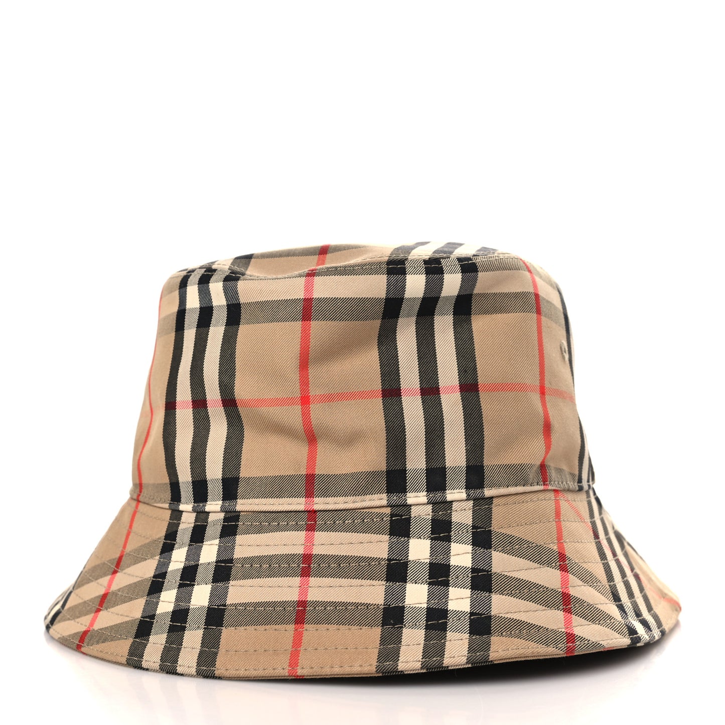 Technical Cotton Vintage Check Bucket Hat L Archive Beige