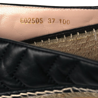 Gucci Nappa Matelasse GG Marmont Espadrilles 37 Black 7 of 11