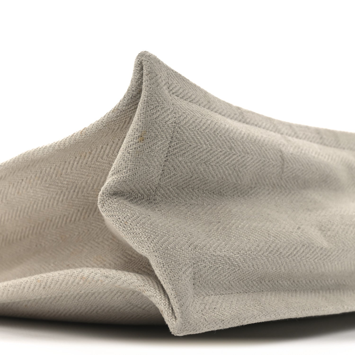 Saint Laurent Cotton Linen Rive Gauche Tote Light Shell 8 of 12
