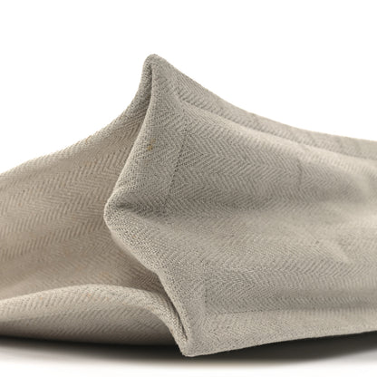Saint Laurent Cotton Linen Rive Gauche Tote Light Shell 8 of 12