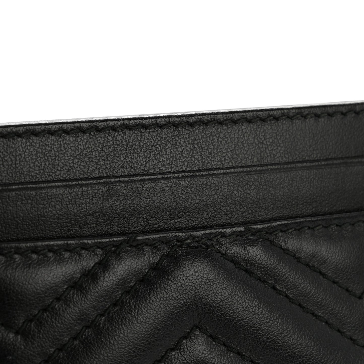 Calfskin Matelasse GG Marmont Card Holder Black