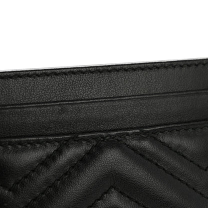 Gucci Calfskin Matelasse GG Marmont Card Holder Black 9 of 10