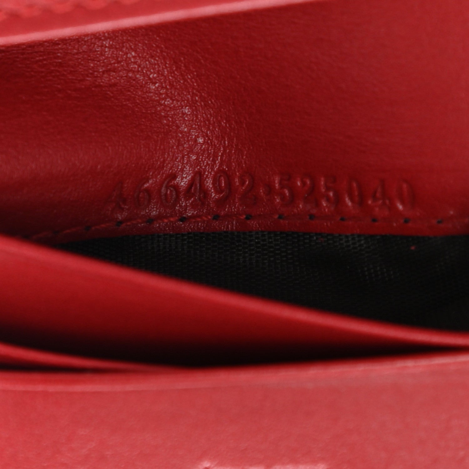 Gucci Calfskin Matelasse GG Marmont Card Case Wallet Hibiscus Red 7 of 9