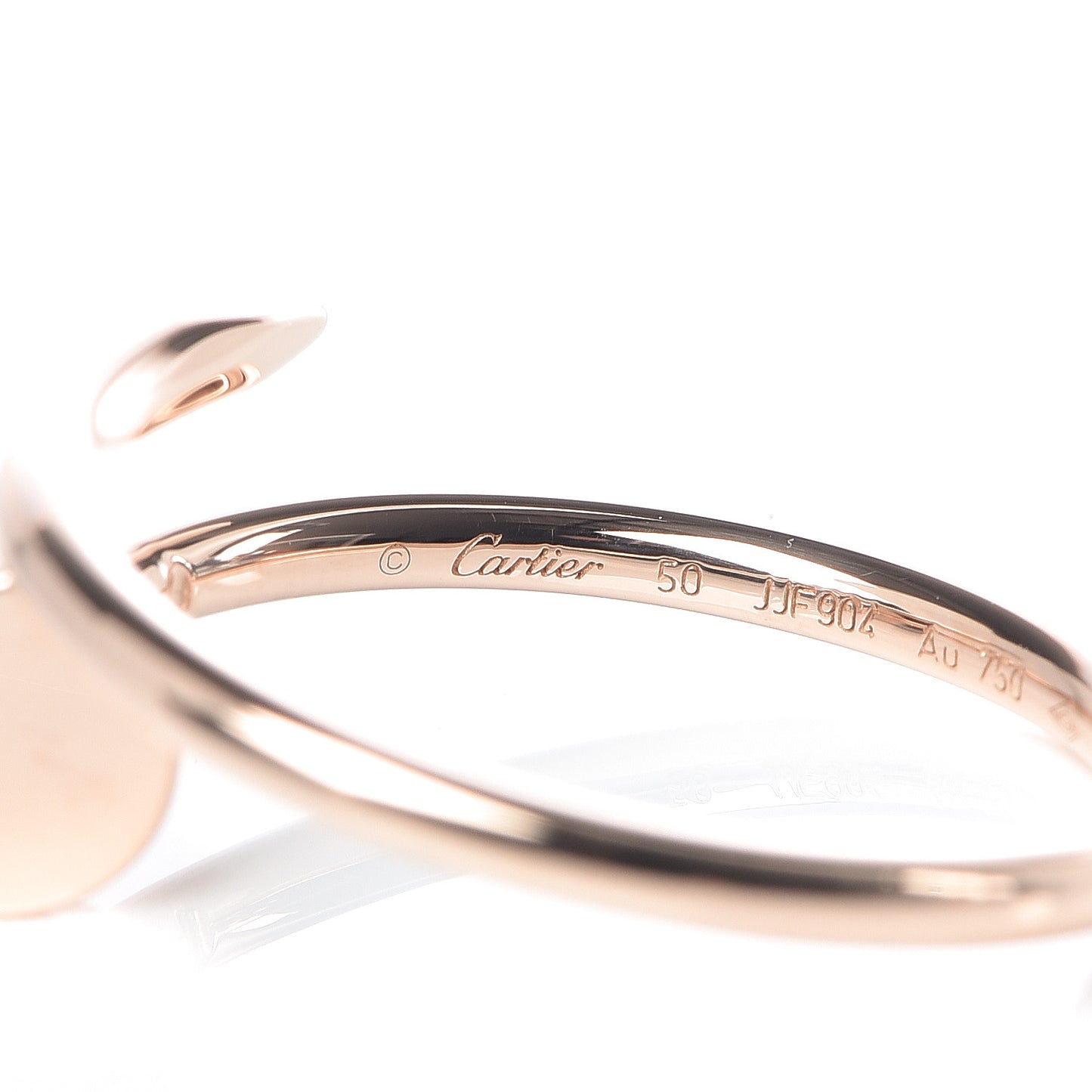 18K Pink Gold Small Juste Un Clou Ring 50 5.25