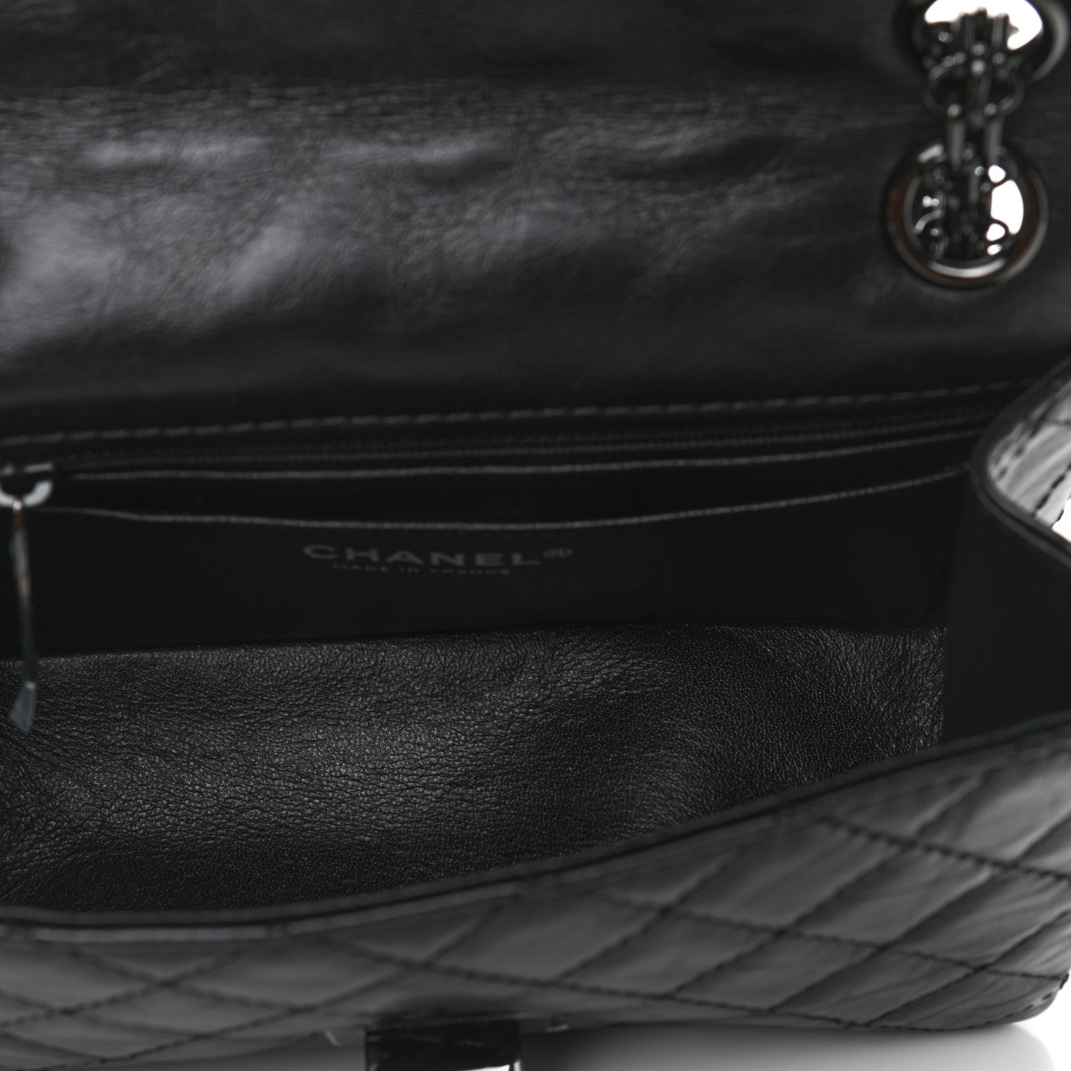 Chanel Aged Calfskin Quilted 2.55 Reissue Mini Flap So Black 4 of 8