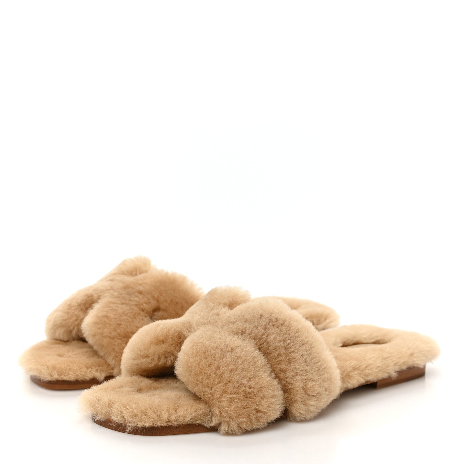 Hermes Woolskin Oran Sandals 41 Beige Argile 4 of 8