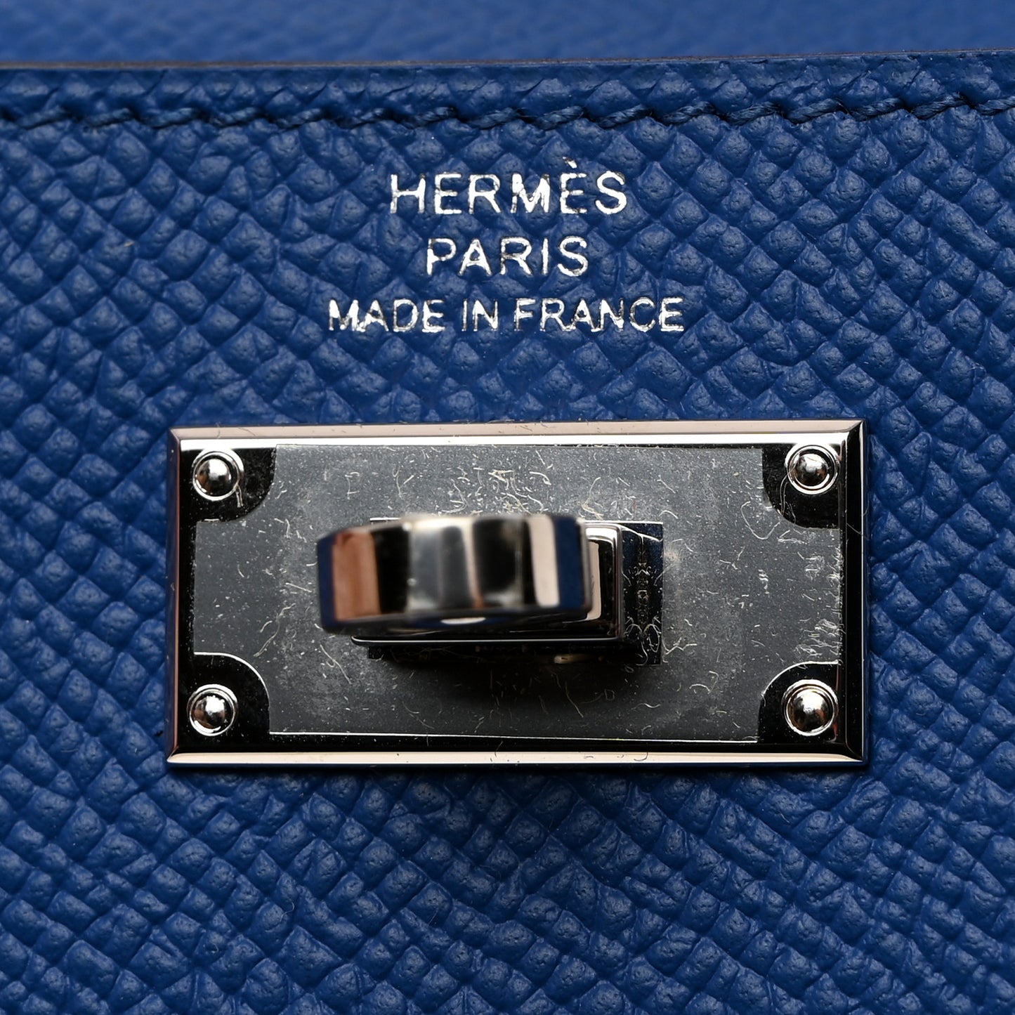 Epsom Kelly Pocket Compact Wallet Bleu France