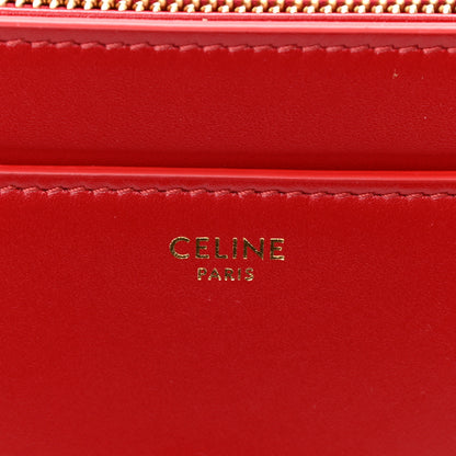 Celine Satinated Calfskin Small 16 Top Handle Bag Red 6 of 9
