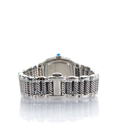 David Yurman Stainless Steel Diamond Bezel Mother of Pearl 25mm Thoroughbred Quartz Watch 4 of 8