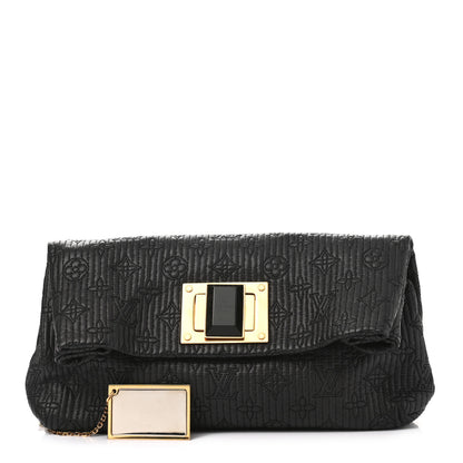 Louis Vuitton Calfskin Quilted Monogram Altair Clutch Black 1 of 10