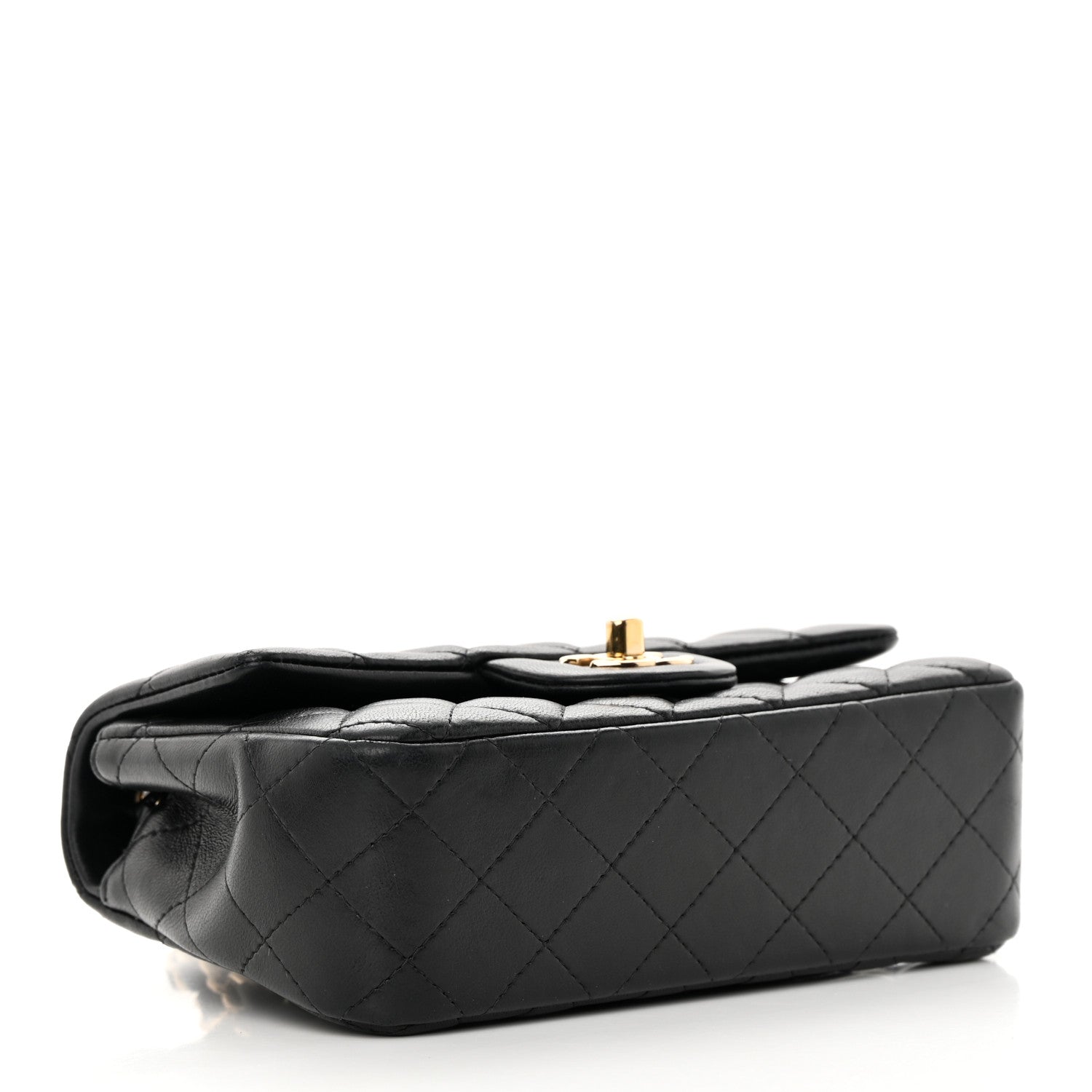 Chanel Lambskin Quilted Mini Rectangular Flap Black 4 of 12