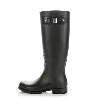 Saint Laurent Rubber Festival 25 High Rain Boots 37 Black 1 of 7