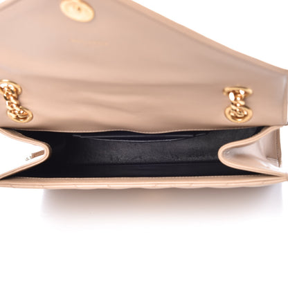 Saint Laurent Lambskin Matelasse Medium Monogram Satchel Dark Beige 6 of 12