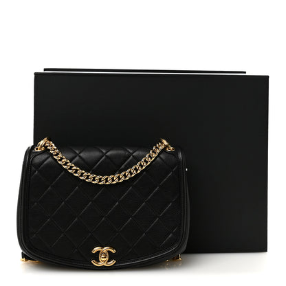 Chanel Calfskin Quilted Small Underline Flap Black 11 of 11