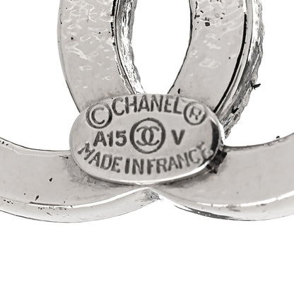 Chanel Crystal CC Earrings Silver 3 of 5