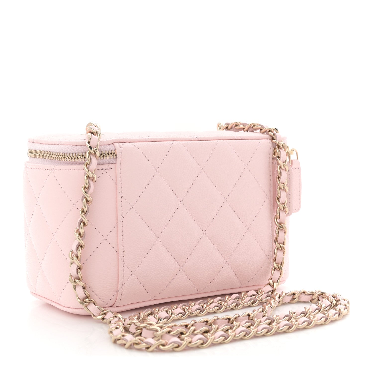Chanel Caviar Quilted Small Vanity Case With Chain Light Pink 3 of 11