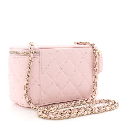 Chanel Caviar Quilted Small Vanity Case With Chain Light Pink 3 of 11