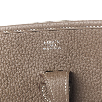 Hermes Taurillon Clemence Evelyne III PM Etoupe 8 of 10