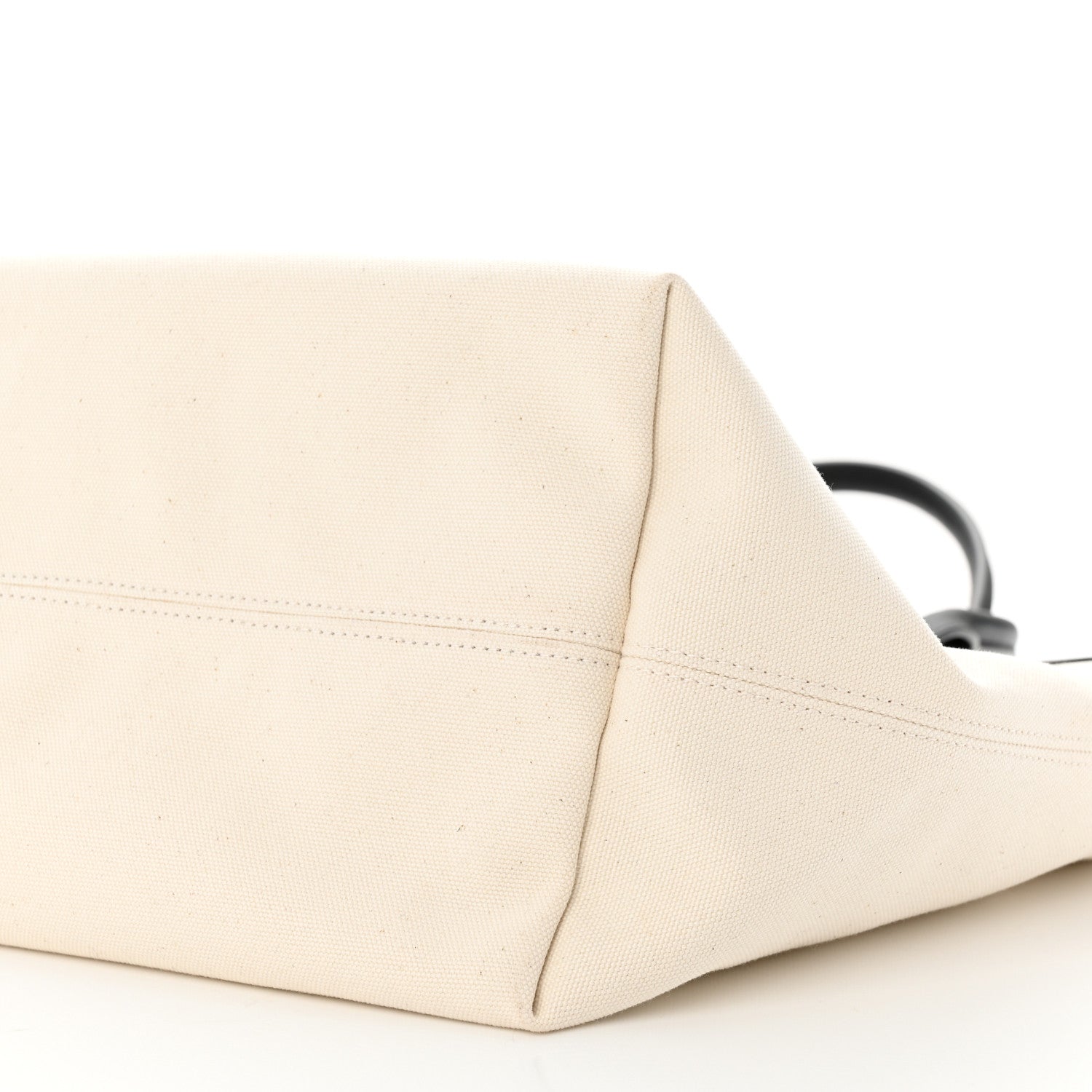 Balenciaga Cotton Canvas Calfskin Cities Paris Jumbo Small Tote Bag White 10 of 10