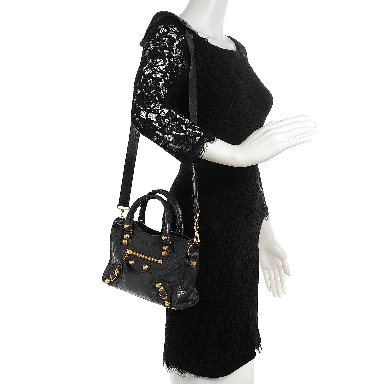 Balenciaga Agneau Giant 12 Gold Hardware Mini City Gris Fossile 2 of 13