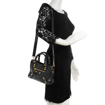 Balenciaga Agneau Giant 12 Gold Hardware Mini City Gris Fossile 2 of 13