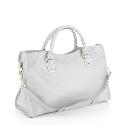 Balenciaga Chevre Gold Metallic Edge Hardware City Gris Perle 3 of 7