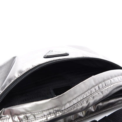 Prada Metallic Tessuto Nylon Metal Belt Bag Ferro 5 of 11