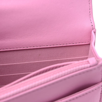 Chanel Lambskin Quilted Chanel 19 Wallet On Chain WOC Pink 11 of 11