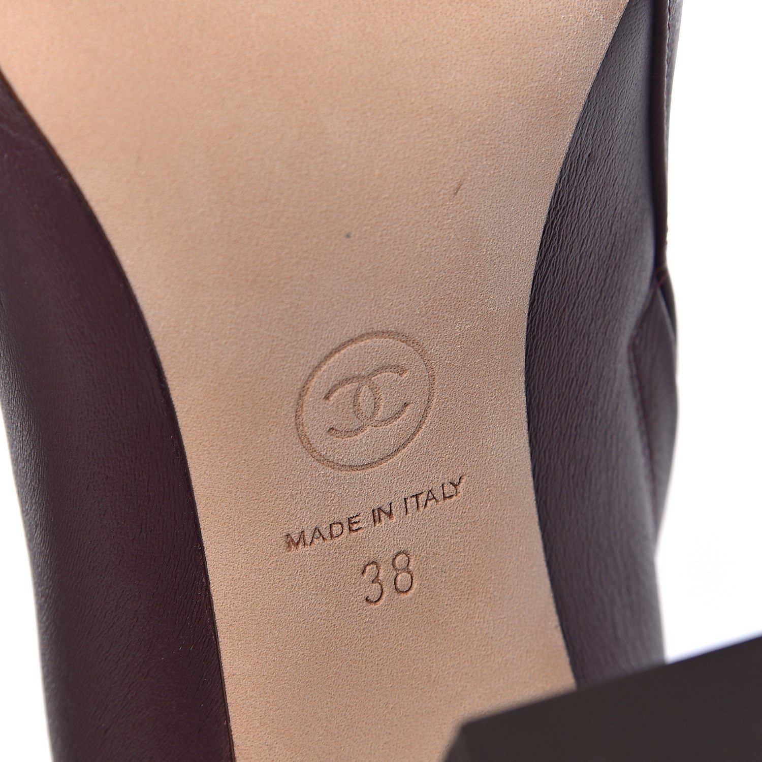 Chanel Kangaroo Knit CC Short Booties 38 Burgundy Black 6 of 11