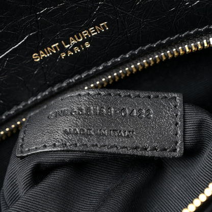 Saint Laurent Crinkled Calfskin Matelasse Monogram Medium Niki Chain Satchel Black 12 of 19