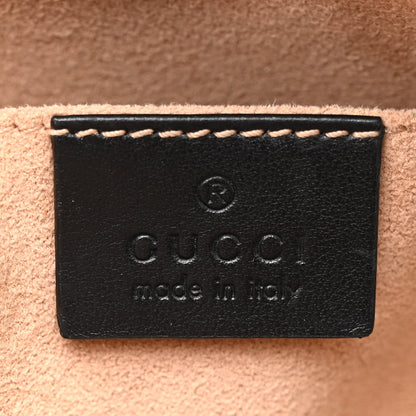 Gucci Calfskin Matelasse Mini GG Marmont Chain Shoulder Bag Black 6 of 11