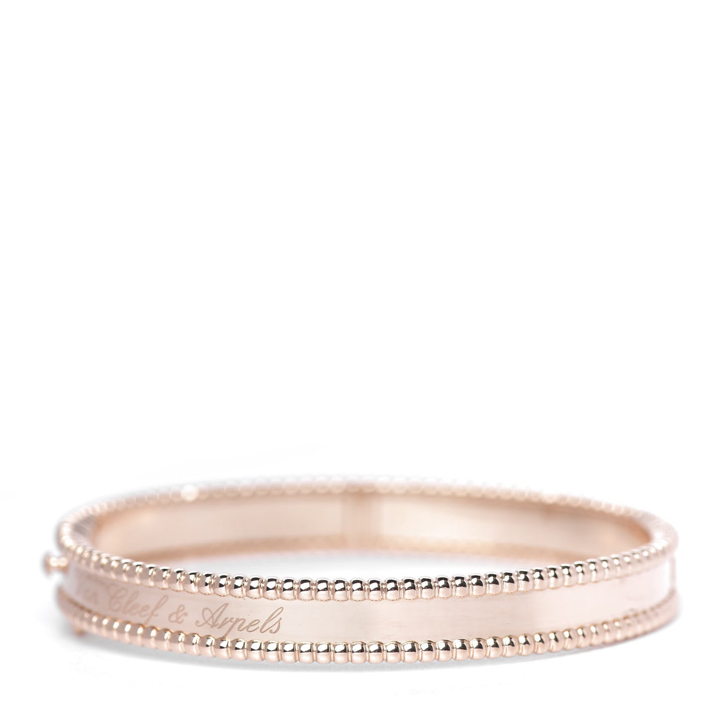18K Rose Gold Perlee Signature Bangle Bracelet S