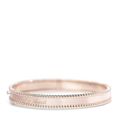Van Cleef & Arpels 18K Rose Gold Perlee Signature Bangle Bracelet S 2 of 3