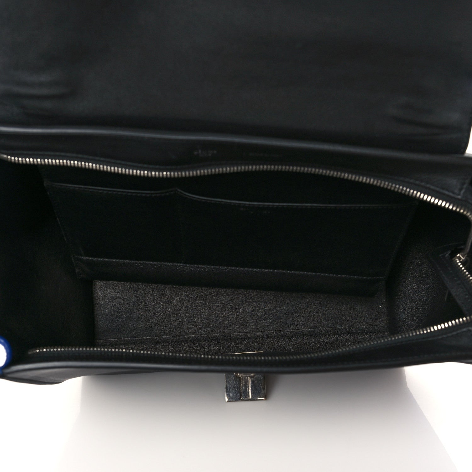 Celine Pony Hair Smooth Calfskin Tri-Color Medium Trapeze Cobalt 5 of 6