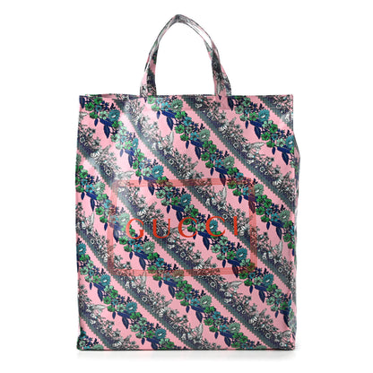 Gucci Patent Canvas Frame Logo Bouquet Print Vertical Tote Pink Daisy 1 of 10