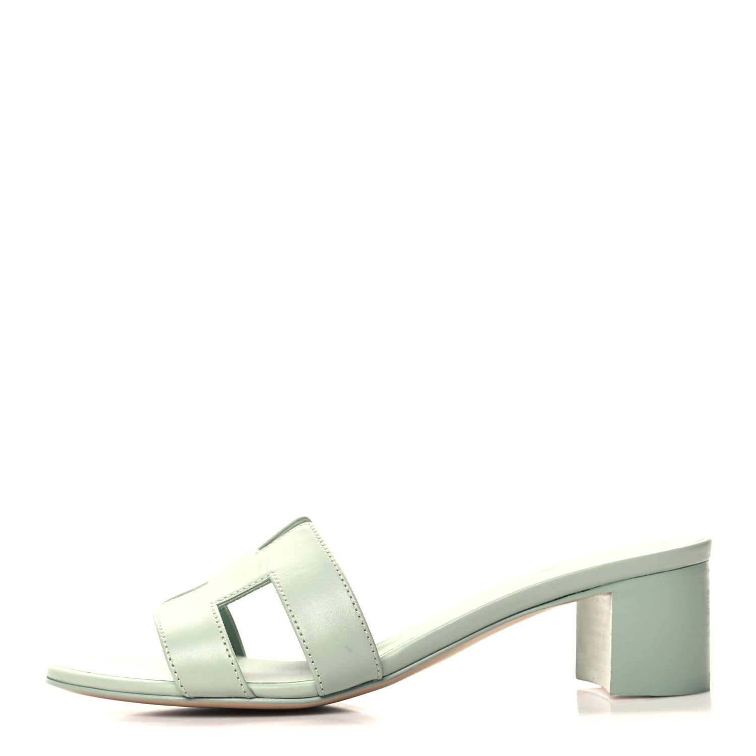 Hermes Calfskin Oasis Sandals 37 Vert Embrun 1 of 10