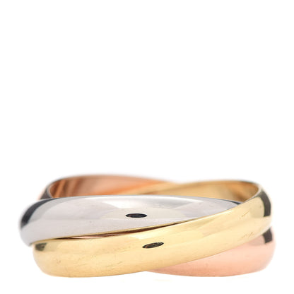 Cartier 18K Pink Yellow White Gold Trinity Ring 60 9 1 of 4
