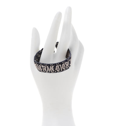 Christian Dior Woven Cotton J'Adior Friendship Bracelet Navy 2 of 5