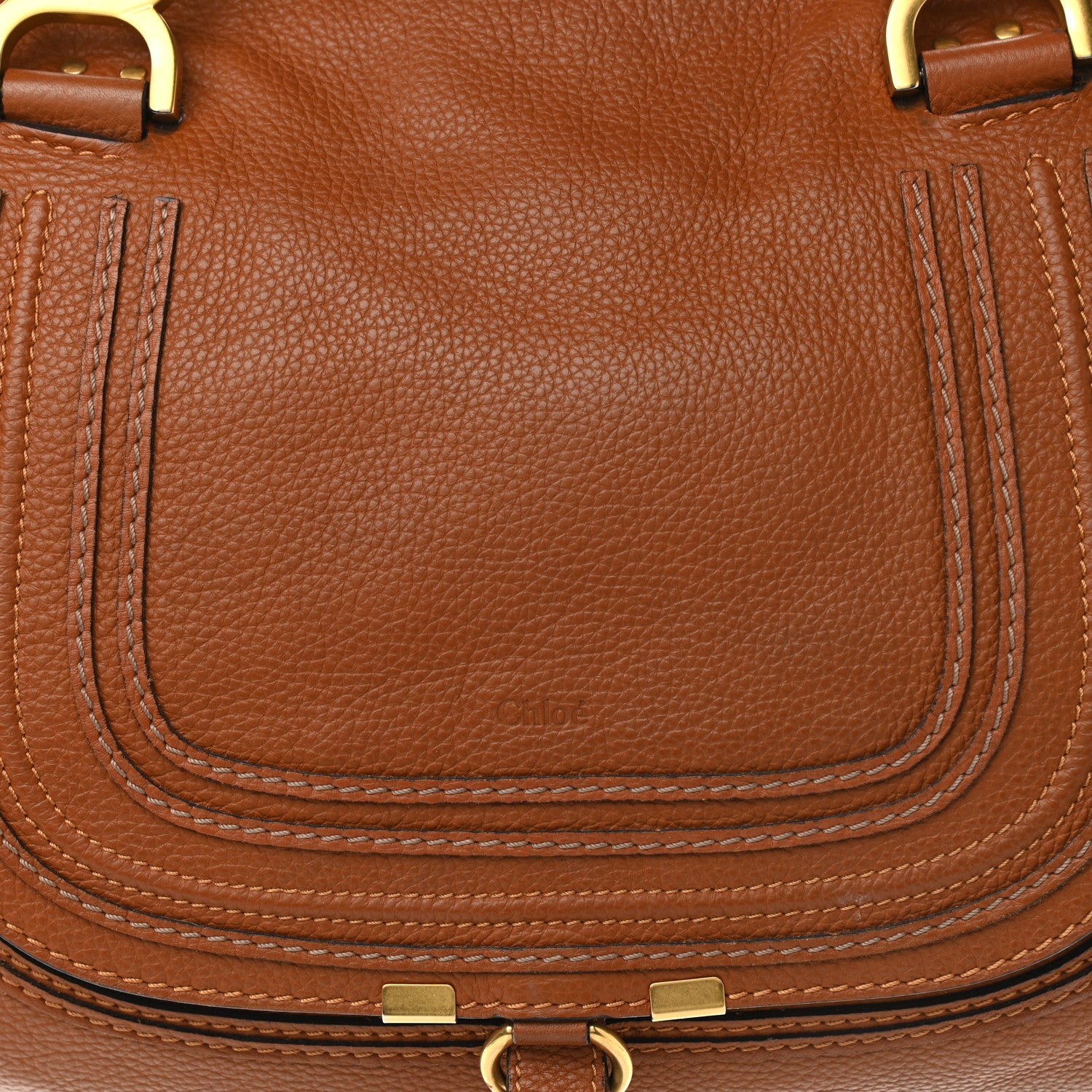 Chloe Calfskin Medium Marcie Satchel Tan 8 of 11