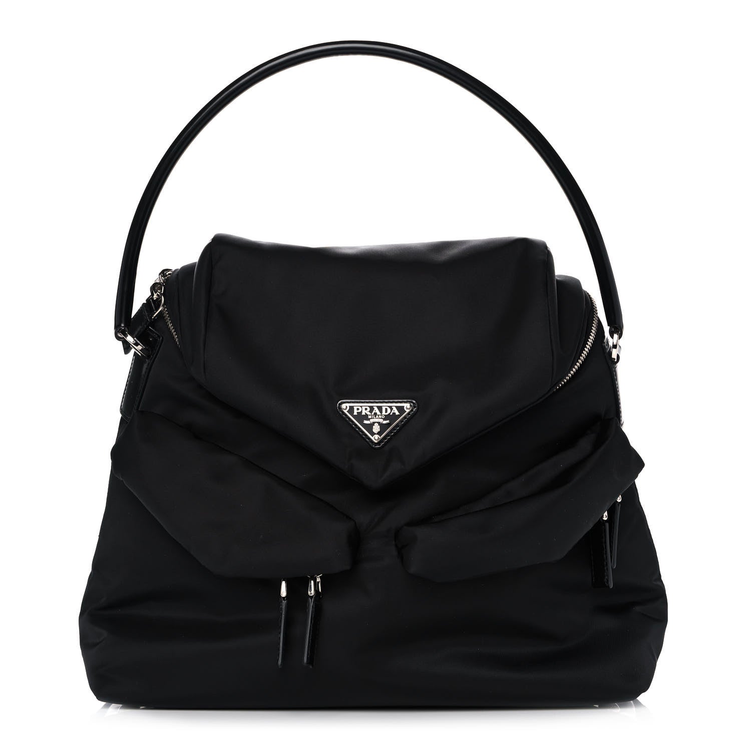 Prada Nylon Tessuto Nappa Symbols Signaux Hobo Bag Black 1 of 10