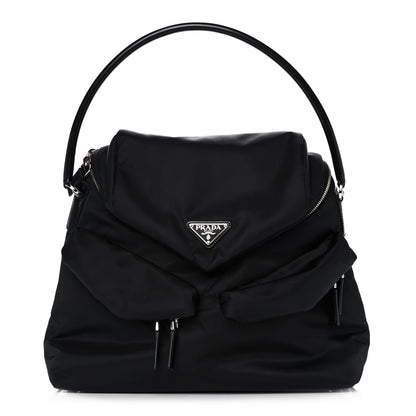 Prada Nylon Tessuto Nappa Symbols Signaux Hobo Bag Black 1 of 10