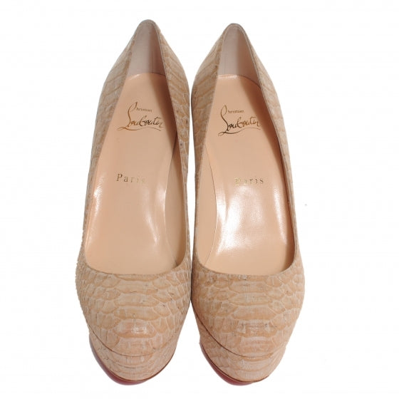 Cork Snake Print Bianca 120 Pumps 37.5 Beige