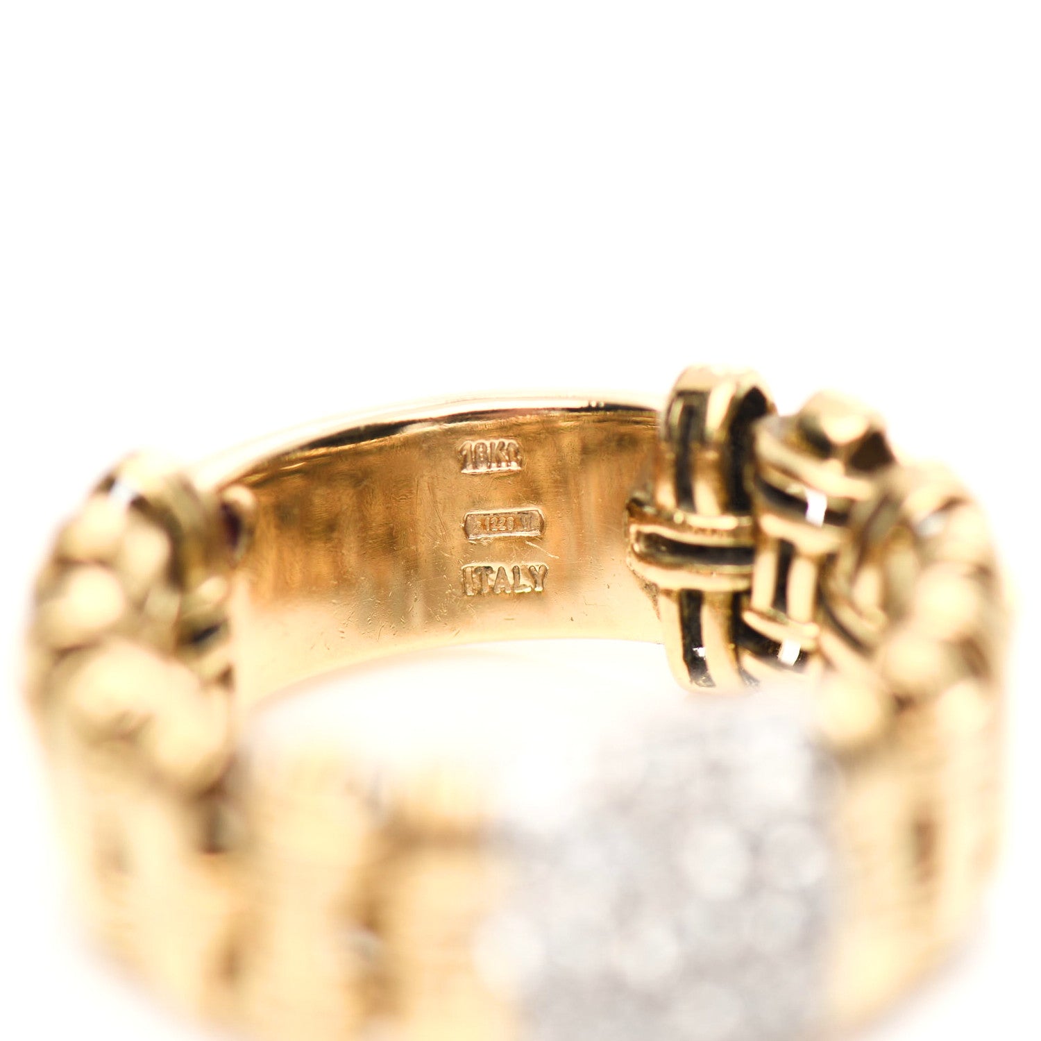 Roberto Coin 18K Yellow White Gold Diamond Appassionata Ring 53 6.5 4 of 4