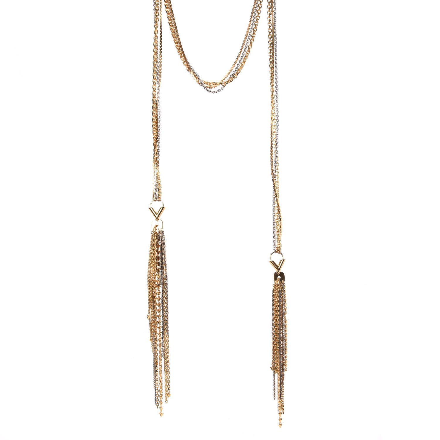Louis Vuitton Dreamonogram Tie Necklace Gold Palladium 3 of 5